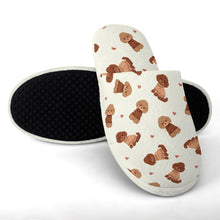 Load image into Gallery viewer, Playful Doodle in Christmas Women&#39;s Cotton Mop Slippers-4