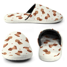 Load image into Gallery viewer, Playful Doodle in Christmas Women&#39;s Cotton Mop Slippers-5