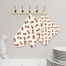 Load image into Gallery viewer, Playful Doodle Love Oven Mitts and Pot Holder Set-Kitchen Decor-Accessories,Dog Mom Gifts,Doodle-4