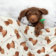 Load image into Gallery viewer, Playful Doodles in Christmas Blanket for Dog-Pet Furniture-Blanket for Dogs,Blankets,Doodle,Home Decor-1