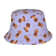 Load image into Gallery viewer, Playful Doodles in Christmas Bucket Hat-Hats &amp; Caps-Lavender Purple-One Size-1