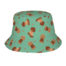 Load image into Gallery viewer, Playful Doodles in Christmas Bucket Hat-Hats &amp; Caps-Mint Green-One Size-49