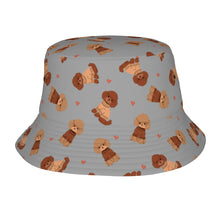 Load image into Gallery viewer, Playful Doodles in Christmas Bucket Hat-Hats &amp; Caps-Parisian Gray-One Size-25