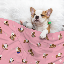 Load image into Gallery viewer, Playful English Bulldog Adventures Blanket for Dog-Pet Furniture-Blankets,English Bulldog,Home Decor-1