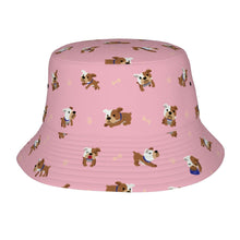 Load image into Gallery viewer, Playful English Bulldog Adventures Bucket Hat-Hats &amp; Caps-Light Pink-One Size-49