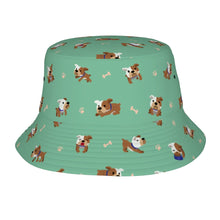 Load image into Gallery viewer, Playful English Bulldog Adventures Bucket Hat-Hats &amp; Caps-Mint Green-One Size-25
