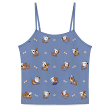Load image into Gallery viewer, Playful English Bulldog Adventures Women's Cami and Shorts Pajama Set-14