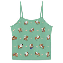 Load image into Gallery viewer, Playful English Bulldog Adventures Women's Cami and Shorts Pajama Set-18