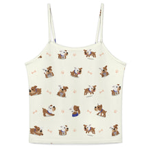 Load image into Gallery viewer, Playful English Bulldog Adventures Women's Cami and Shorts Pajama Set-22