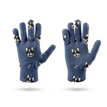 Load image into Gallery viewer, Playful Frenchie Charm Touch Screen Gloves-Accessories-Accessories,Dog Dad Gifts,Dog Mom Gifts,Gloves-11