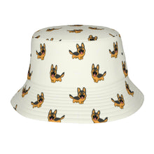 Load image into Gallery viewer, Playful German Shepherd Bucket Hat-Hats &amp; Caps-Accessories,Dog Dad Gifts,Dog Mom Gifts,German Shepherd,Hats-Ivory White-One Size-33