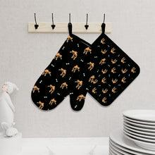 Load image into Gallery viewer, Playful German Shepherd Oven Mitts and Pot Holder Set-Kitchen Decor-Accessories,Dog Mom Gifts,German Shepherd-4