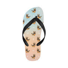 Load image into Gallery viewer, Playful German Shepherd Unisex Slippers - 7 Gradients-CornflowerBlue7-S-8