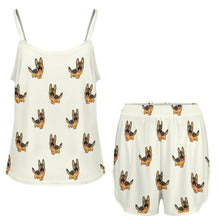 Load image into Gallery viewer, Playful German Shepherd Women's Cami and Shorts Pajama Set-10