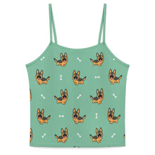 Load image into Gallery viewer, Playful German Shepherd Women's Cami and Shorts Pajama Set-17