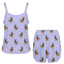 Load image into Gallery viewer, Playful German Shepherd Women's Cami and Shorts Pajama Set-6