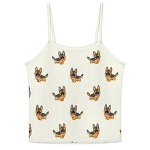 Load image into Gallery viewer, Playful German Shepherd Women's Cami and Shorts Pajama Set-9