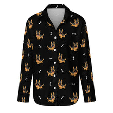 Load image into Gallery viewer, Playful German Shepherd Women's Shirt-S-Black-22