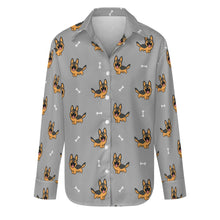 Load image into Gallery viewer, Playful German Shepherd Women's Shirt-S-DarkGray-18