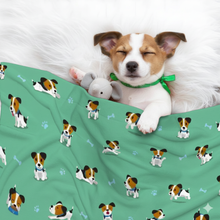 Load image into Gallery viewer, Playful Jack Russell Terrier Blanket for Dog-Pet Furniture-Blankets,Home Decor,Jack Russell Terrier-1