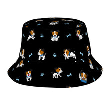 Load image into Gallery viewer, Playful Jack Russell Terrier Moments Bucket Hat-Hats &amp; Caps-Midnight Black-One Size-17