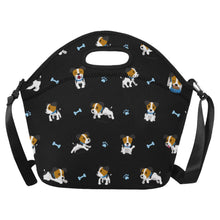Load image into Gallery viewer, Playful Jack Russell Terrier Moments Neoprene Lunch Bag-Black9-ONESIZE-11