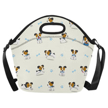 Load image into Gallery viewer, Playful Jack Russell Terrier Moments Neoprene Lunch Bag-Ivory-ONESIZE-1