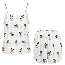 Load image into Gallery viewer, Playful Jack Russell Terrier Moments Women's Cami and Shorts Pajama Set-10