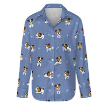 Load image into Gallery viewer, Playful Jack Russell Terrier Moments Women's Shirt-S-CornflowerBlue-14