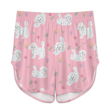 Load image into Gallery viewer, Playful Maltese Garden Stroll Women's Cami and Shorts Pajama Set-8