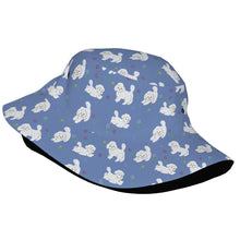 Load image into Gallery viewer, Playful Maltese in a Garden Stroll Bucket Hat-Hats &amp; Caps-Accessories,Dog Dad Gifts,Dog Mom Gifts,Hats,Maltese-2