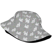 Load image into Gallery viewer, Playful Maltese in a Garden Stroll Bucket Hat-Hats &amp; Caps-Accessories,Dog Dad Gifts,Dog Mom Gifts,Hats,Maltese-42