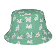 Load image into Gallery viewer, Playful Maltese in a Garden Stroll Bucket Hat-Hats &amp; Caps-Mint Green-One Size-17