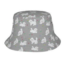 Load image into Gallery viewer, Playful Maltese in a Garden Stroll Bucket Hat-Hats &amp; Caps-Parisian Gray-One Size-33