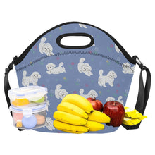 Load image into Gallery viewer, Playful Bichon Frise Love Neoprene Lunch Bag-18