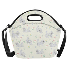 Load image into Gallery viewer, Playful Bichon Frise Love Neoprene Lunch Bag-Ivory White-ONESIZE-4