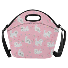 Load image into Gallery viewer, Playful Bichon Frise Love Neoprene Lunch Bag-Light Pink-ONESIZE-5