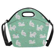 Load image into Gallery viewer, Playful Bichon Frise Love Neoprene Lunch Bag-Mint Green-ONESIZE-9