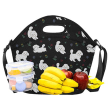 Load image into Gallery viewer, Playful Bichon Frise Love Neoprene Lunch Bag-1