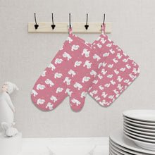 Load image into Gallery viewer, Playful Maltese in a Garden Stroll Oven Mitts and Pot Holder Set-Kitchen Decor-Accessories,Dog Mom Gifts,Maltese-5