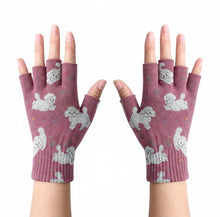 Load image into Gallery viewer, Playful Maltese in a Garden Stroll Touch Screen Gloves