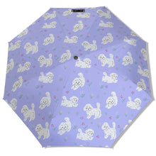Load image into Gallery viewer, Playful Maltese in a Garden Stroll Umbrella-Accessories-Accessories,Dog Mom Gifts,Umbrella-16