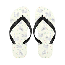 Load image into Gallery viewer, Playful Bichon Frise Love Unisex Slippers-8