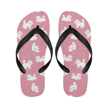 Load image into Gallery viewer, Playful Bichon Frise Love Unisex Slippers-7