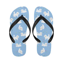 Load image into Gallery viewer, Playful Bichon Frise Love Unisex Slippers-11