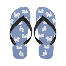 Load image into Gallery viewer, Playful Bichon Frise Love Unisex Slippers-17
