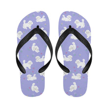 Load image into Gallery viewer, Playful Bichon Frise Love Unisex Slippers-19