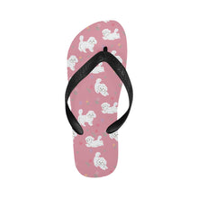Load image into Gallery viewer, Playful Bichon Frise Love Unisex Slippers-PaleVioletRed-S-6