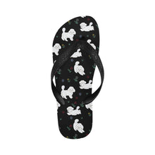 Load image into Gallery viewer, Playful Bichon Frise Love Unisex Slippers-Black-S-24