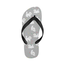 Load image into Gallery viewer, Playful Bichon Frise Love Unisex Slippers-DarkGray-S-20